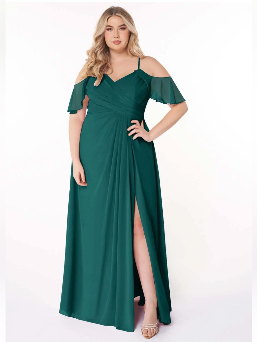 Azazie Dakota Peacock Bridesmaids Dress